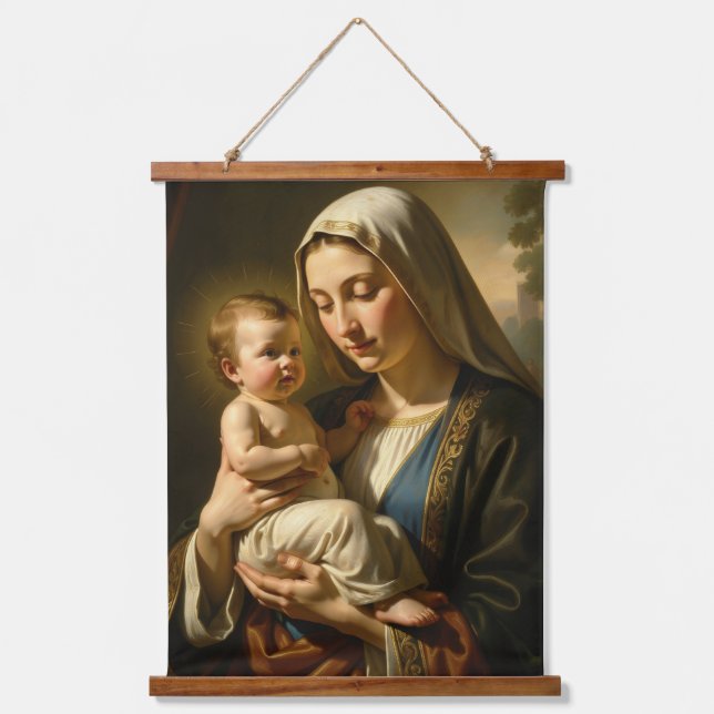 Heilige Mutter Gottes – Göttliche Liebe & Schutz´5 Hanging Tapestry (Front)