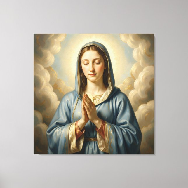 Heilige Mutter Gottes – Göttliche Liebe & Schutz Canvas Print (Front)