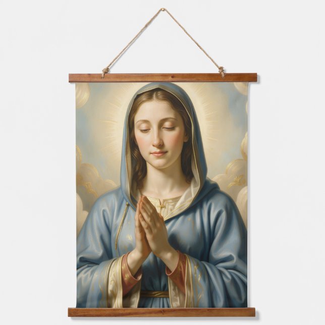 Heilige Mutter Gottes – Göttliche Liebe & Schutz Hanging Tapestry (Front)