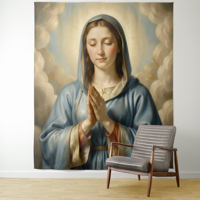 Heilige Mutter Gottes – Göttliche Liebe & Schutz Tapestry (In Situ)