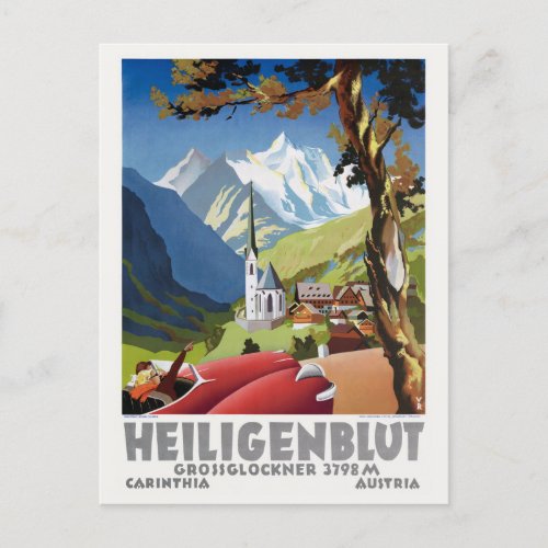 Heiligenblut Austria Vintage Poster Postcard