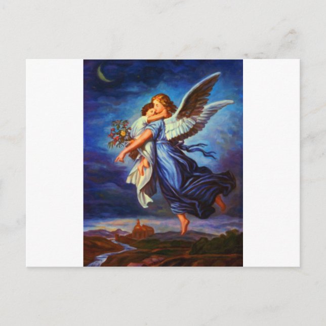 Heiliger Schutzengel - Guardian Angel 7 oil Postcard (Front)