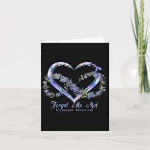 Heimer Awareness Forget Me Not Infinity Heart Card