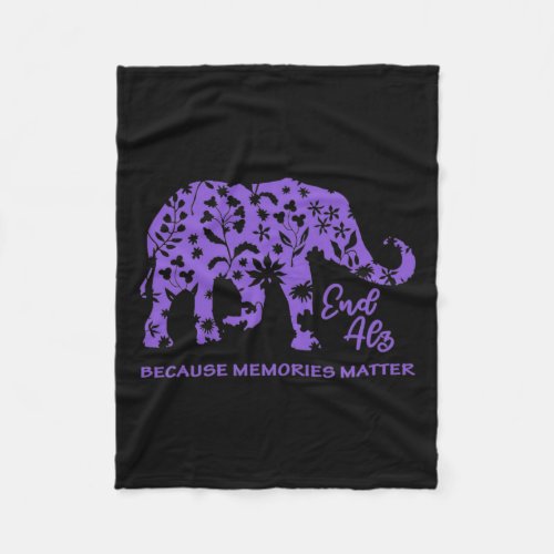 Heimer Awareness Memories Problem Elephant Warrior Fleece Blanket