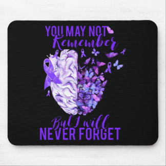 Heimerheimer Awareness Brain Purple Ribbon You May Mouse Pad