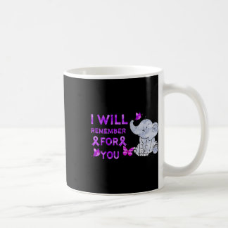 Heimerheimer Awareness Cute Elephant I Will Rememb Coffee Mug