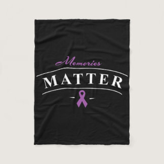 Heimerheimer Awareness Design Support Month Purple Fleece Blanket