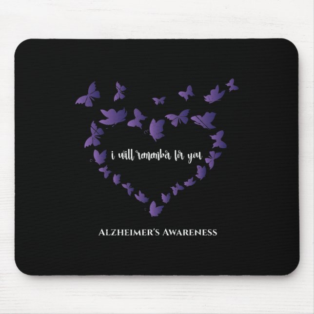 Heimerheimer Awareness I Will Remember For You Cut Mouse Pad (Front)