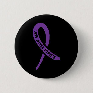 Heimerheimer' Awareness Love Never Forgets Purple Button