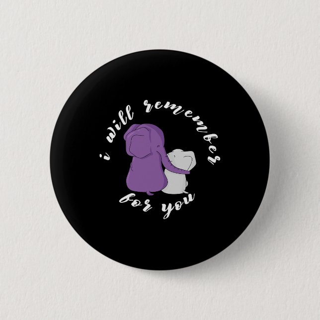Heimerheimer Awareness Month I Endheimer Purple Ri Button (Front)