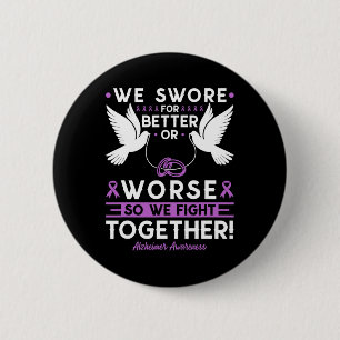 Heimerheimer Awareness Spouse Husbynd Wife Support Button