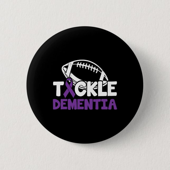 Heimerheimer Awareness Tackle Dementia End Heimer  Button (Front)