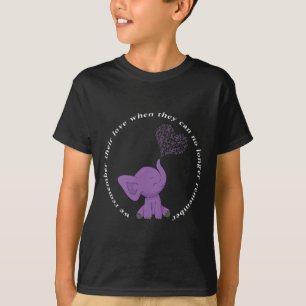 Heimerheimer Monat I Endheimer Purple Bow Elephant T-Shirt