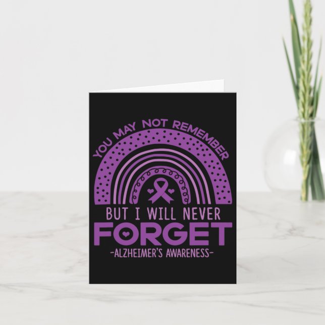 Heimerheimer Never Forget Dementia Patients Purple Card (Front)