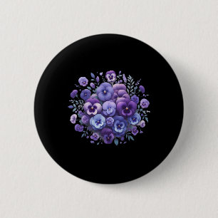 Heimerheimer Purple Floral Pansy Dementia Heimerhe Button