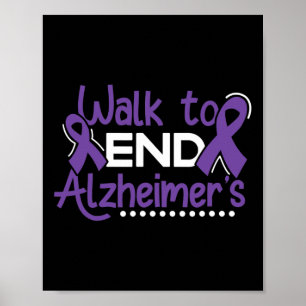 Heimerheimer Walk Dementia Warrior Purple Ribbon A Poster