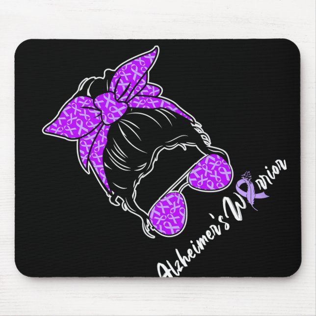 Heimerheimer's Awareness A Messy Bun Heimerheimer' Mouse Pad (Front)