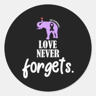 Heimerheimers Awareness Love Never Forgets Family Classic Round Sticker