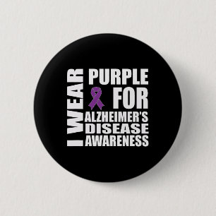 Heimerheimer's Disease Awareness Purple Ribbon Sup Button