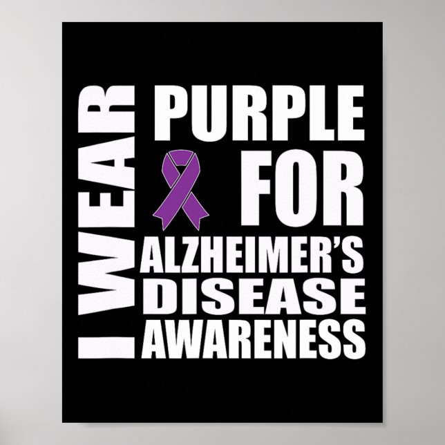 Heimerheimer's Disease Awareness Purple Ribbon Sup Poster (Front)