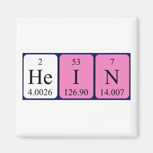 Hein periodic table name magnet