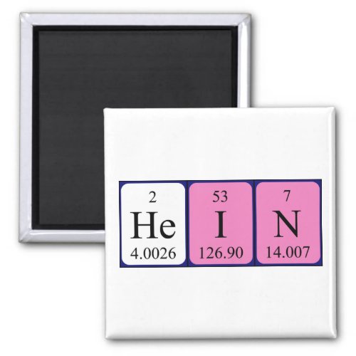 Hein periodic table name magnet