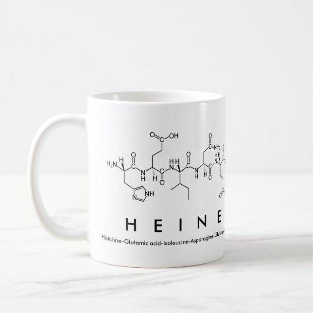 Heine peptide name mug (Left)