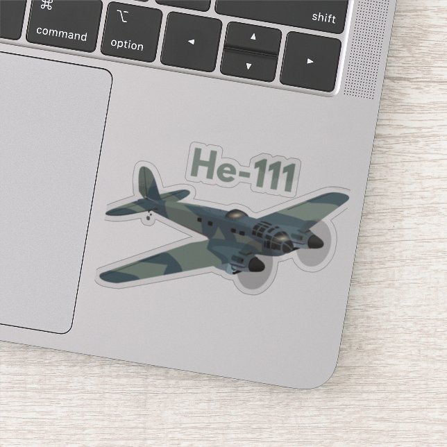 Heinkel He 111 German WW2 Bomber Airplane Sticker (Detail)