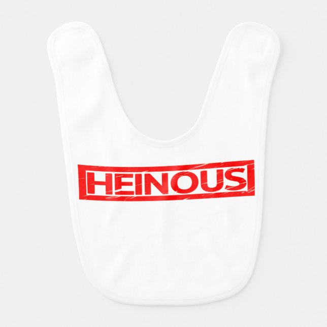 Heinous Stamp Baby Bib (Front)
