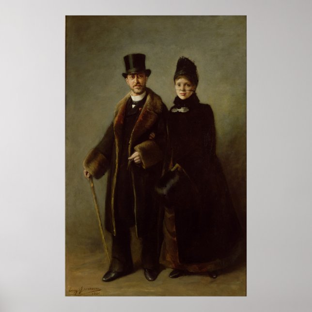 Heinrich Schliemann  and his Wife Poster (Front)