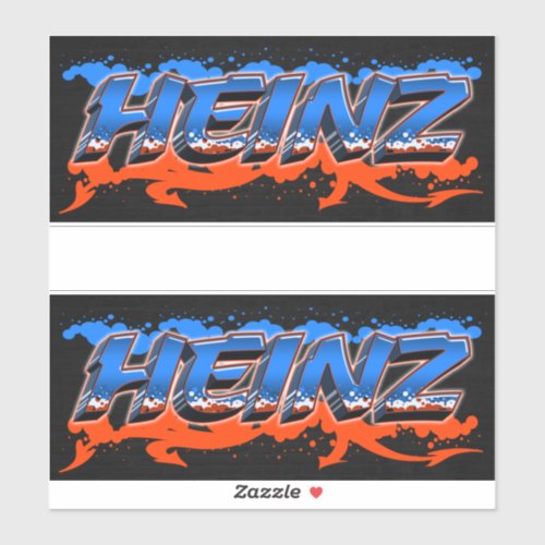 Heinz First Name Graffiti Sticker