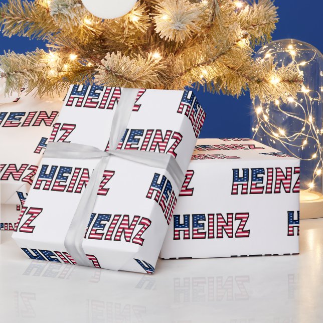 Heinz first name last name USA US wrapping paper p (Holidays)