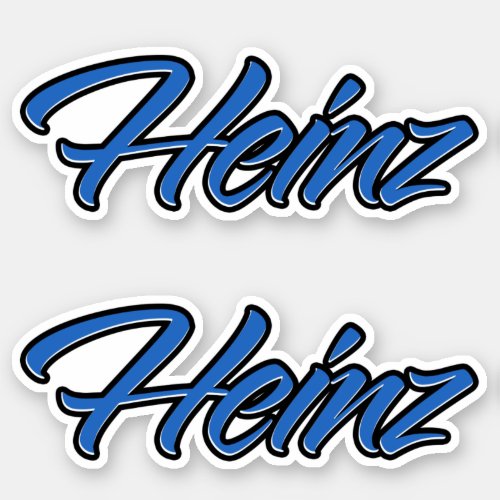 Heinz Name blue Sticker Sticker Stickerset