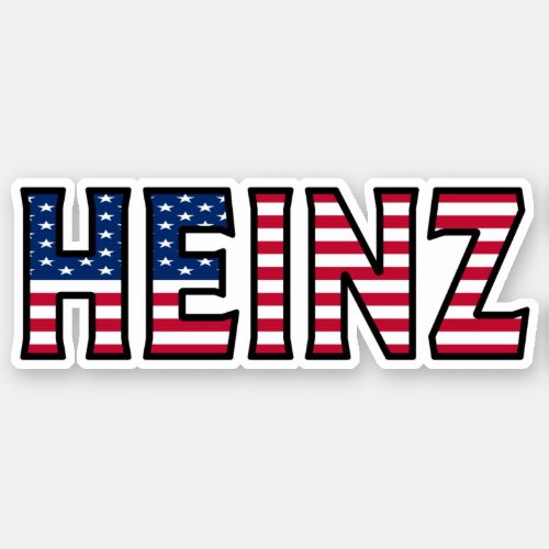 Heinz Name First Name USA Sticker Stickerset