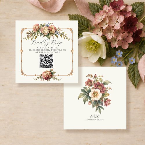 Heirloom Botanical Garden Online RSVP QR Code Enclosure Card