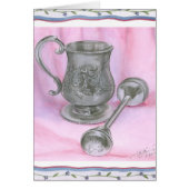 Heirloom Cup & Rattle on Purple Background (Front)
