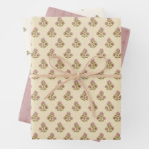 Heirloom Florals - Dusty Mauve Pink & Soft Yellow