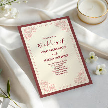 Heirloom Garden Burgundy Classic Botanical Wedding