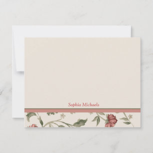 Heirloom Garden Personalized Stationery Note Card