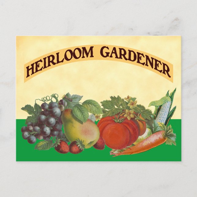 Heirloom Gardener Recipe Card Template (Front)