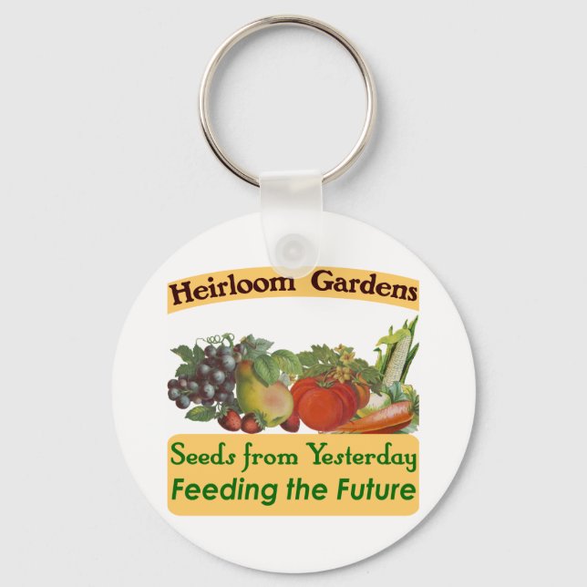 Heirloom Gardens Green Saying Keychain (Front)