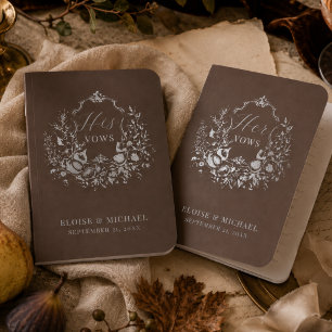 Heirloom Harvest Crest Fall Wedding Foil Vow Books