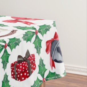 Heirloom Holly Patchwork Christmas Holiday Tablecloth