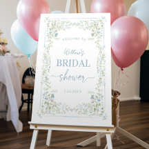 Heirloom Hydrangea Bridal Shower Welcome Sign