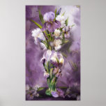 Heirloom Iris In Iris Vase Art Poster/Print Poster