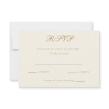 Heirloom Ivory & Antique Gold Wedding Response