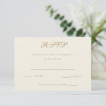 Heirloom Ivory & Antique Gold Wedding Response