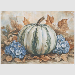Heirloom Pumpkin Blue Hydrangea Tissue Paper