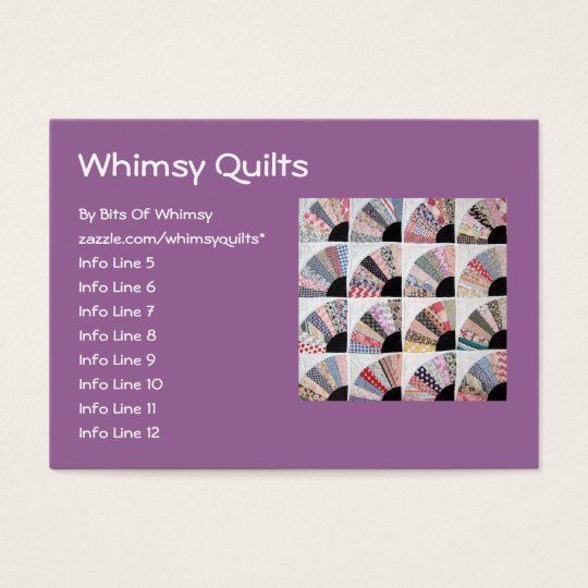 Heirloom Quilt Business Card Zazzle