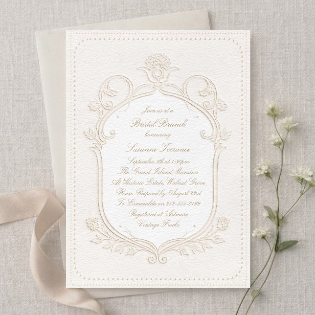 Heirloom Rococo Bridal Shower Brunch Invitation (Creator Uploaded)
